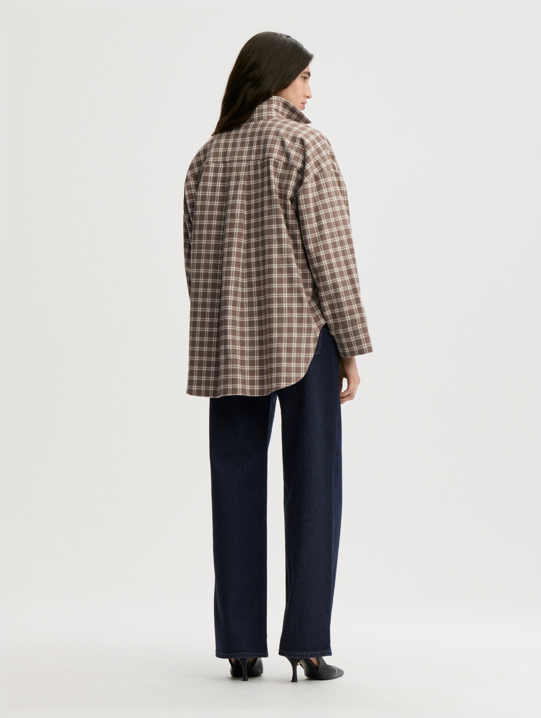 Derris Flannel Shirt in Fosil