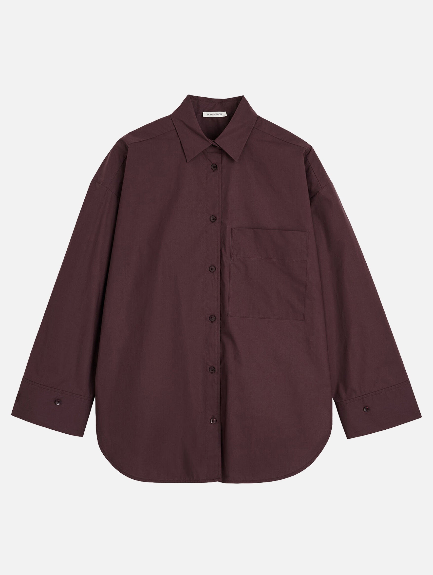 Derris Organic Cotton Shirt in Aubergine