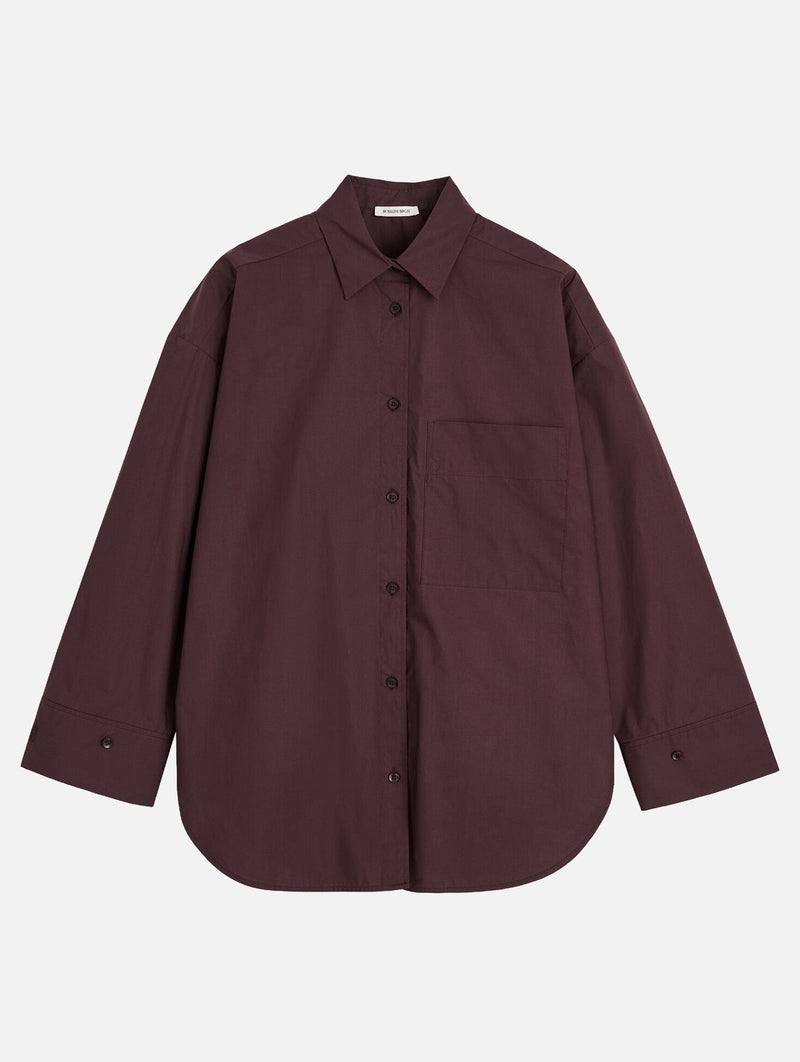 Derris Organic Cotton Shirt in Aubergine