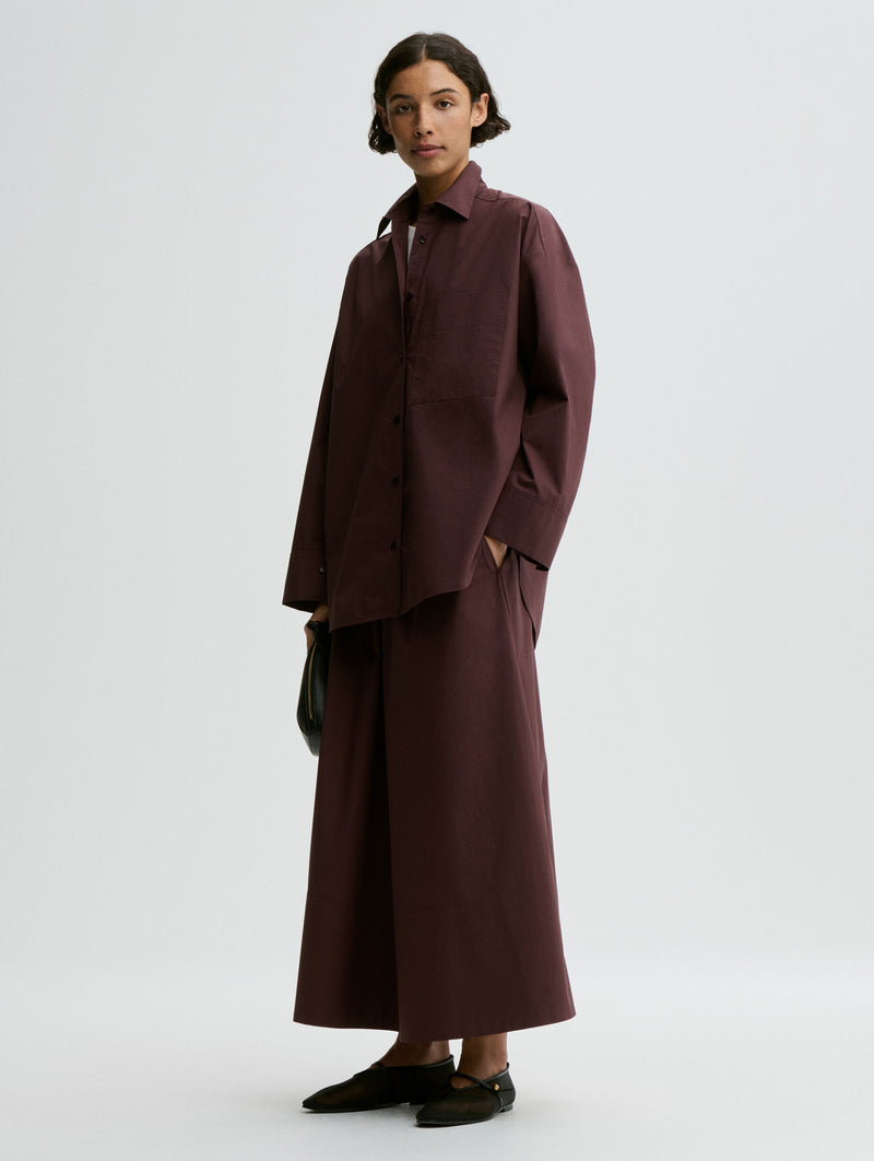 Derris Organic Cotton Shirt in Aubergine