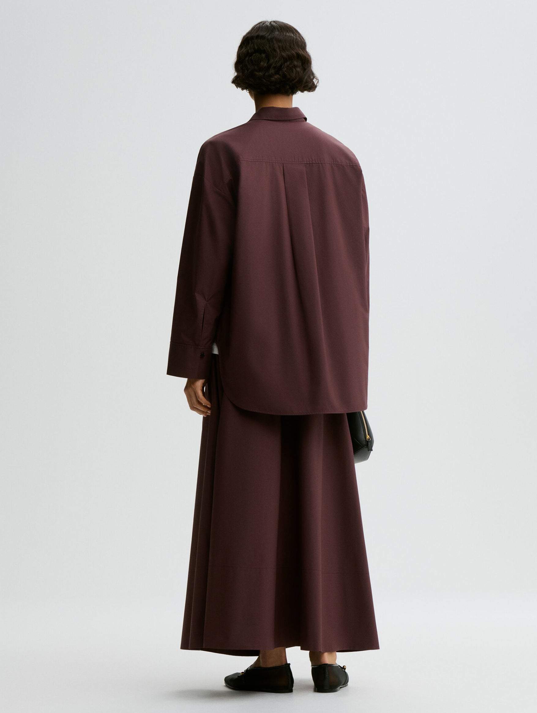 Derris Organic Cotton Shirt in Aubergine