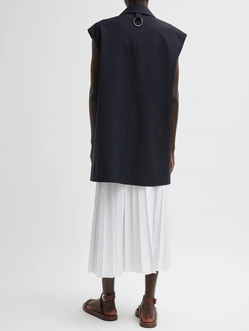 Dominic Pinstripe Liam Vest in Navy