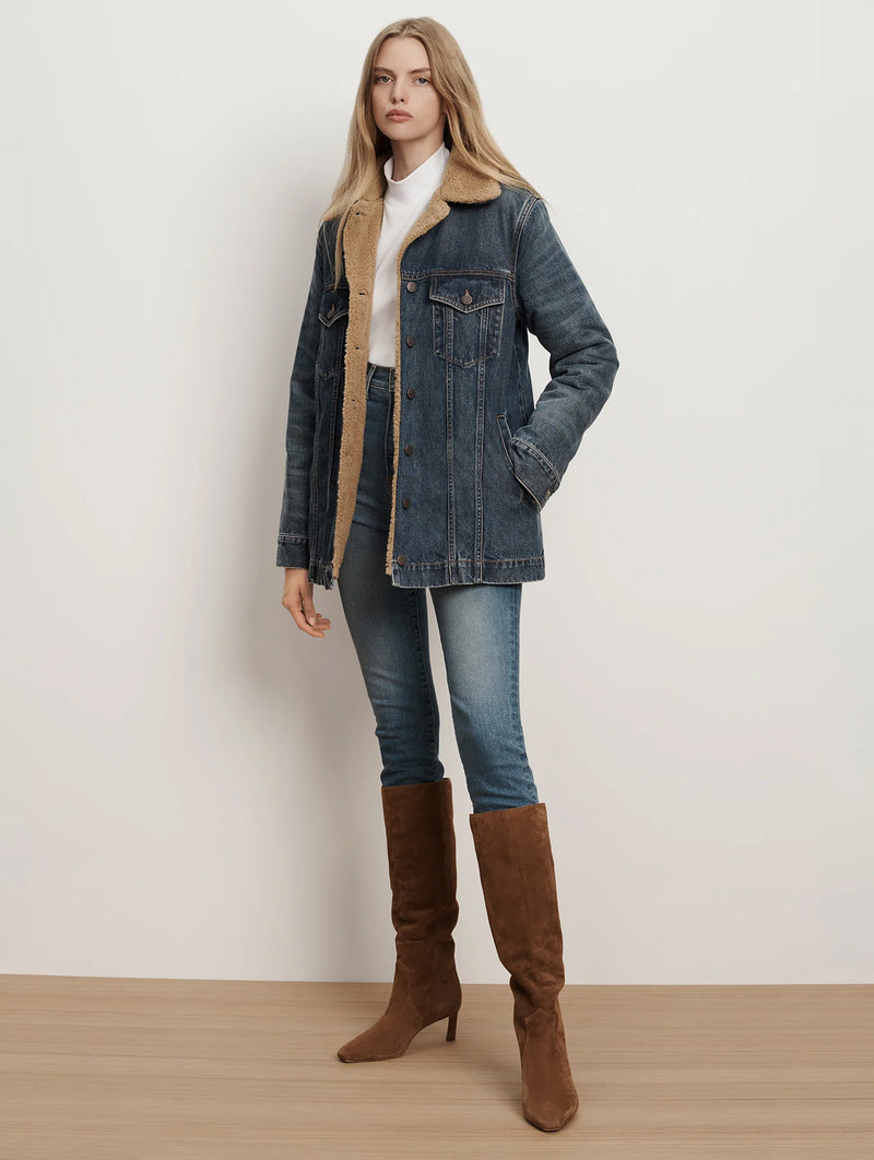 Donna Sherpa Denim Jacket in City Lights