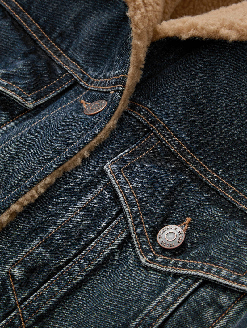 Donna Sherpa Denim Jacket in City Lights