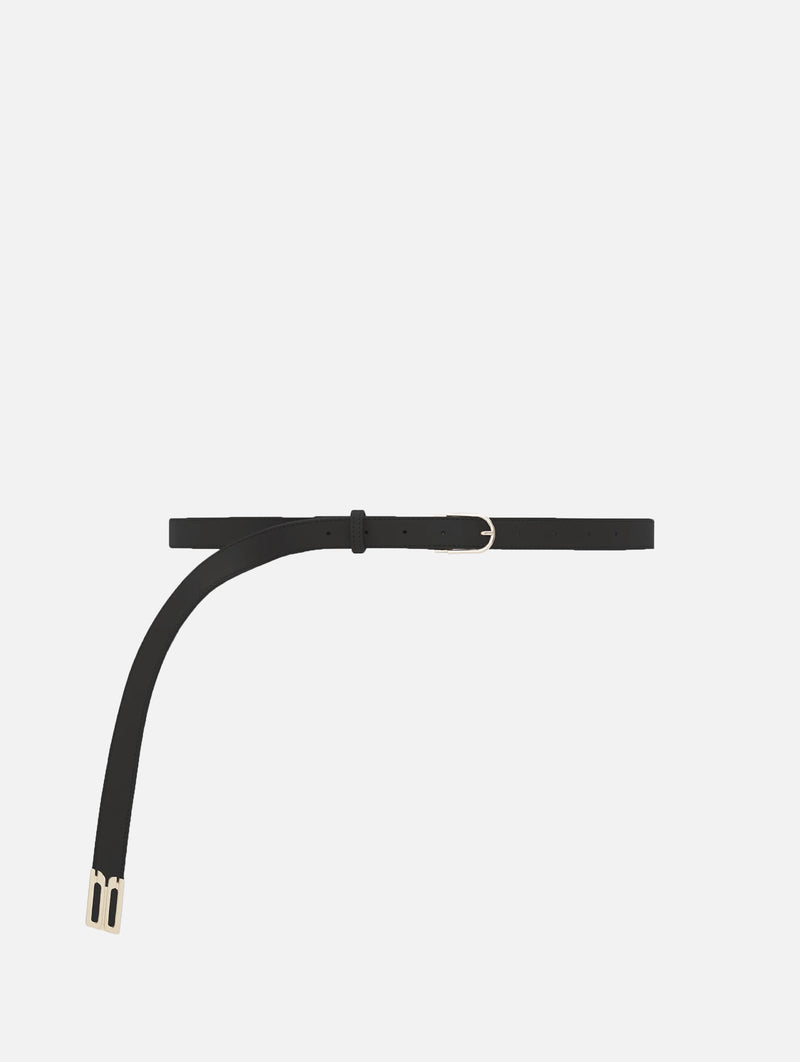 Dorian B Finite Belt in Black with Gold Buckle