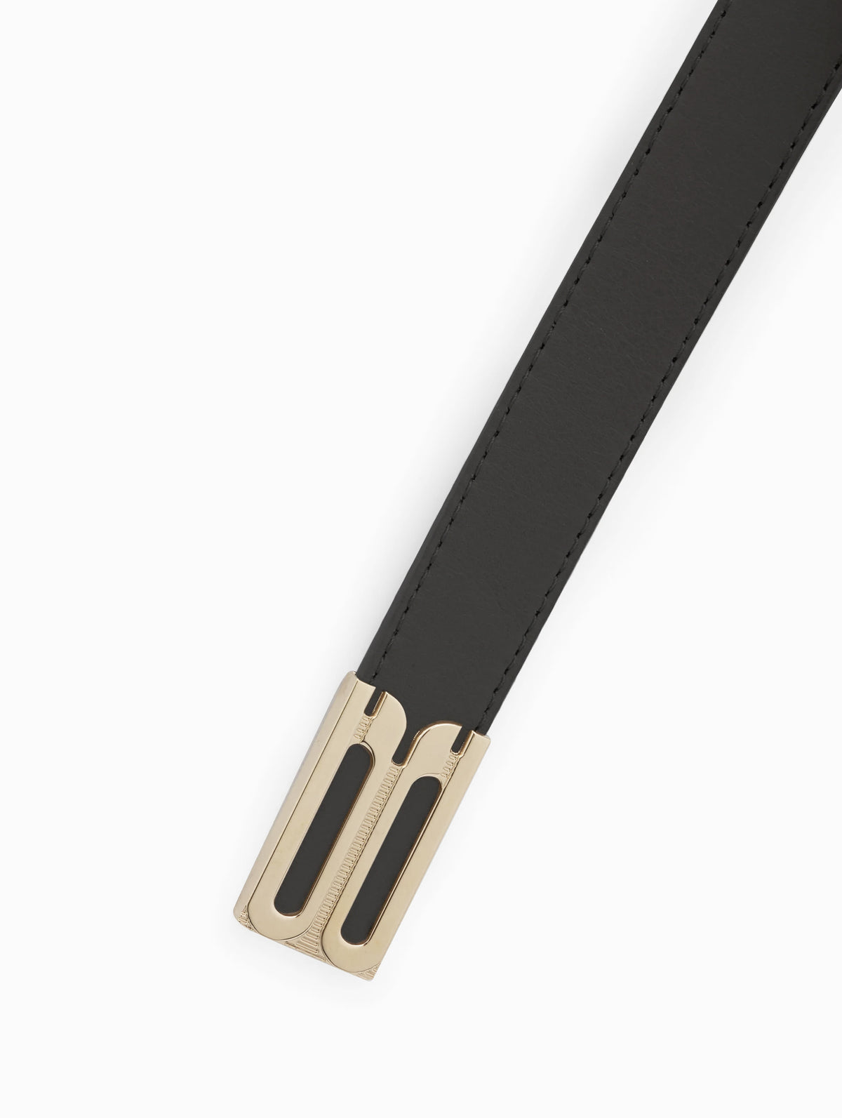 Dorian B Finite Belt in Black with Gold Buckle