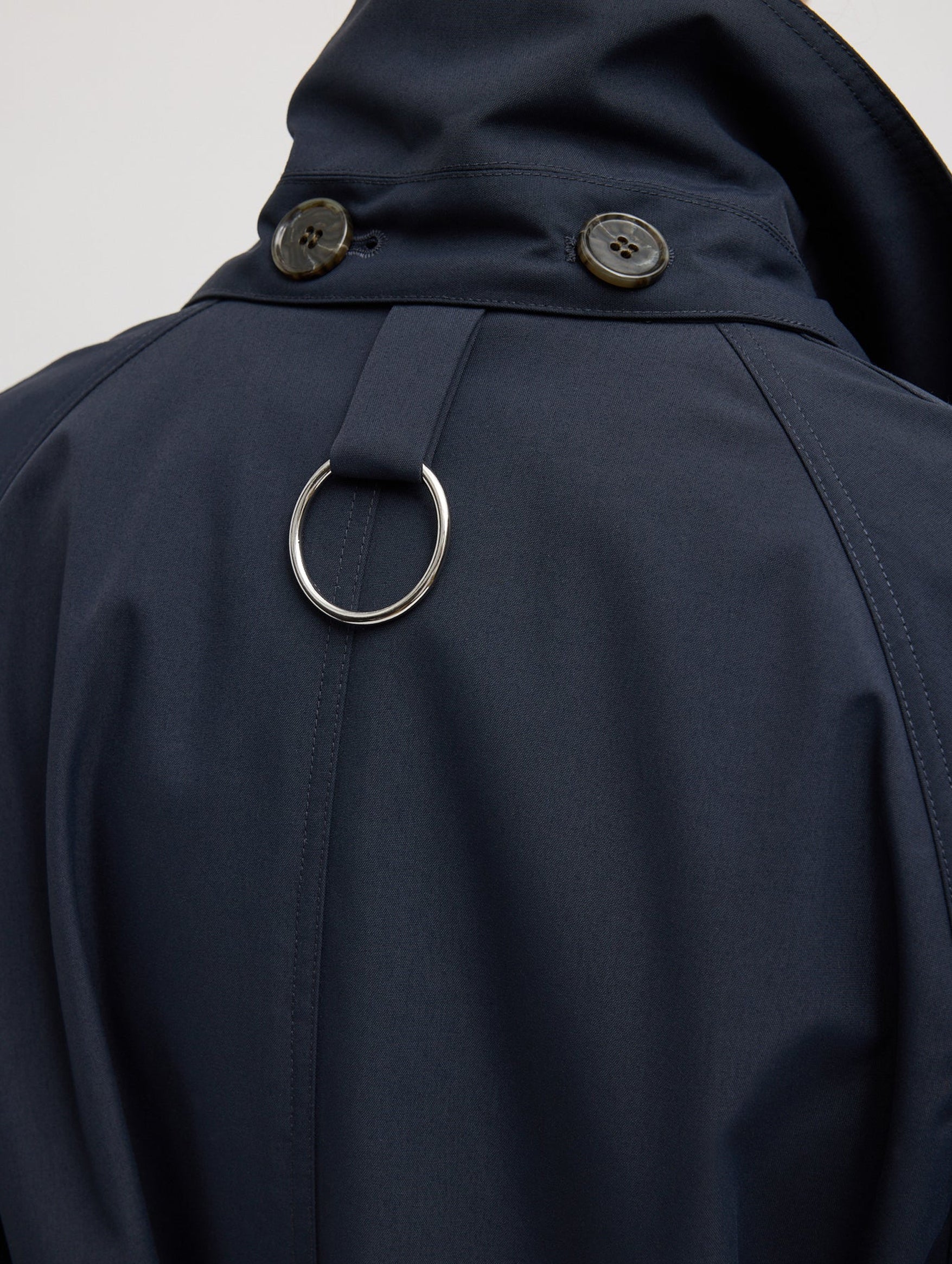 Double Collar Frank Trench in Navy