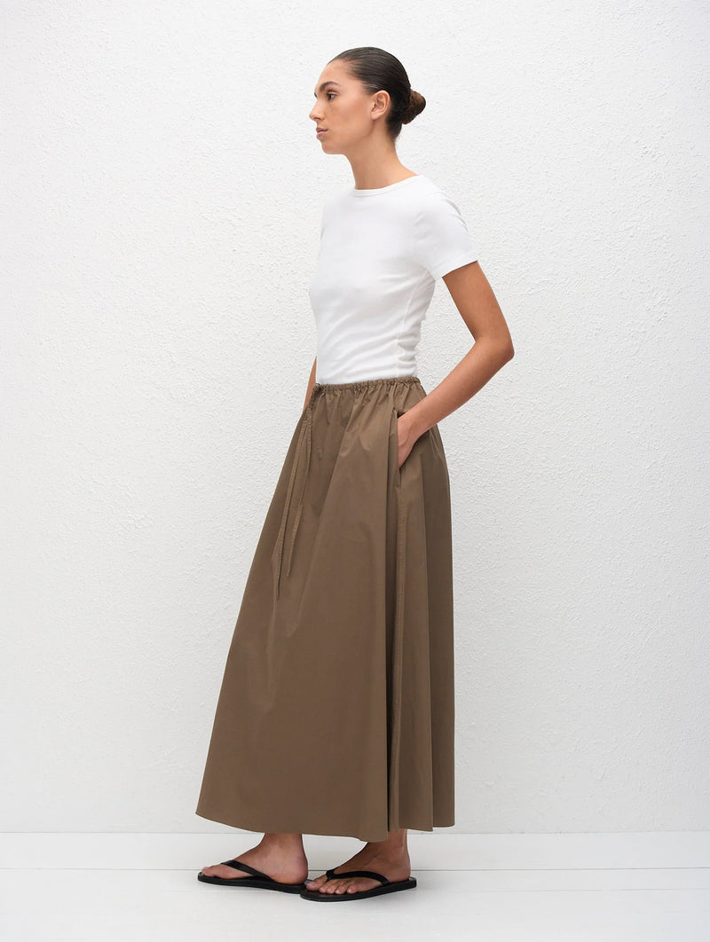 Drawcord Skirt in Birch