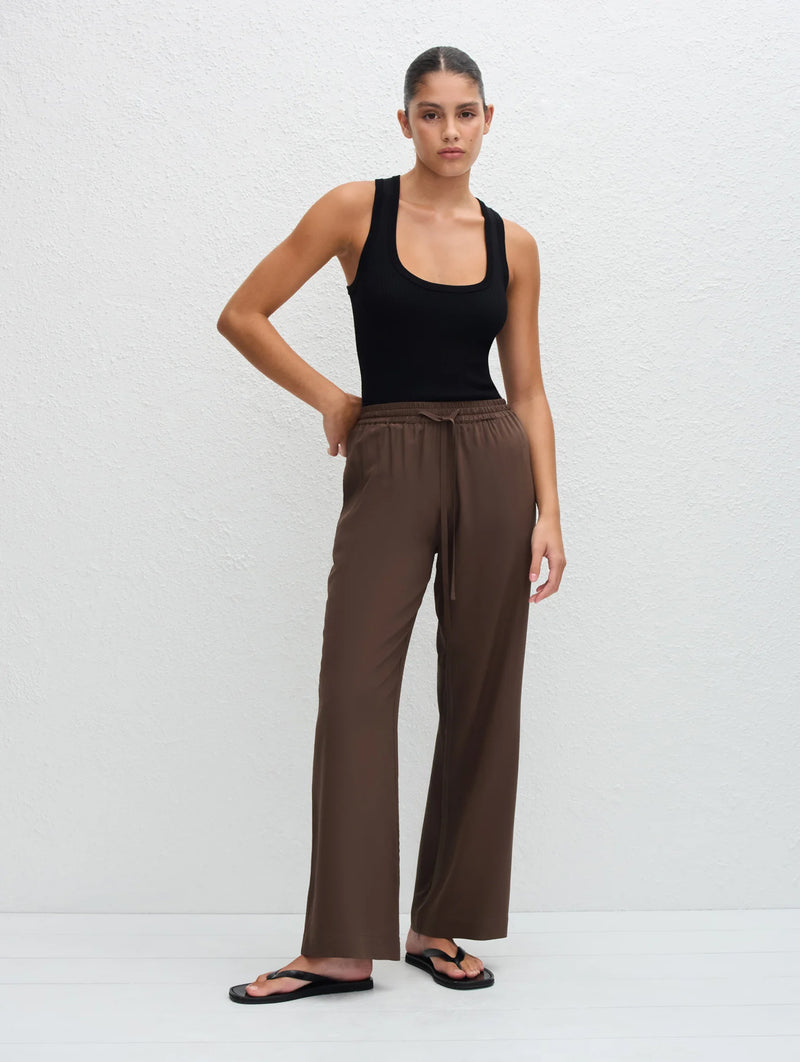 Drawstring Trouser in Truffle