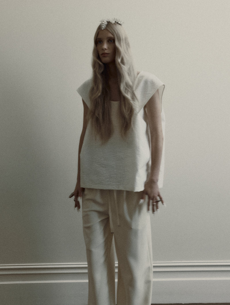 Drew Trouser in Bone