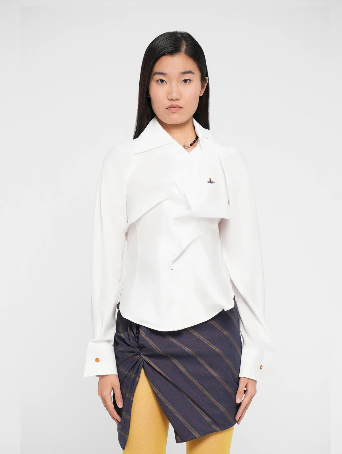 Drunken Long Sleeve Shirt in White