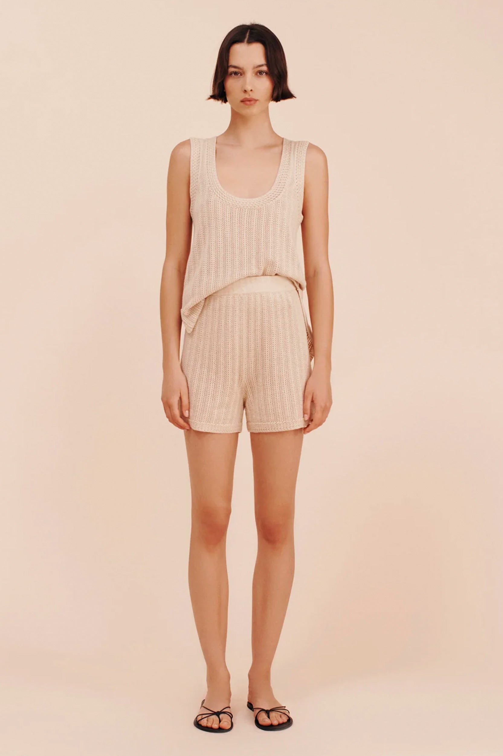 Dylan Knit Short in Beige