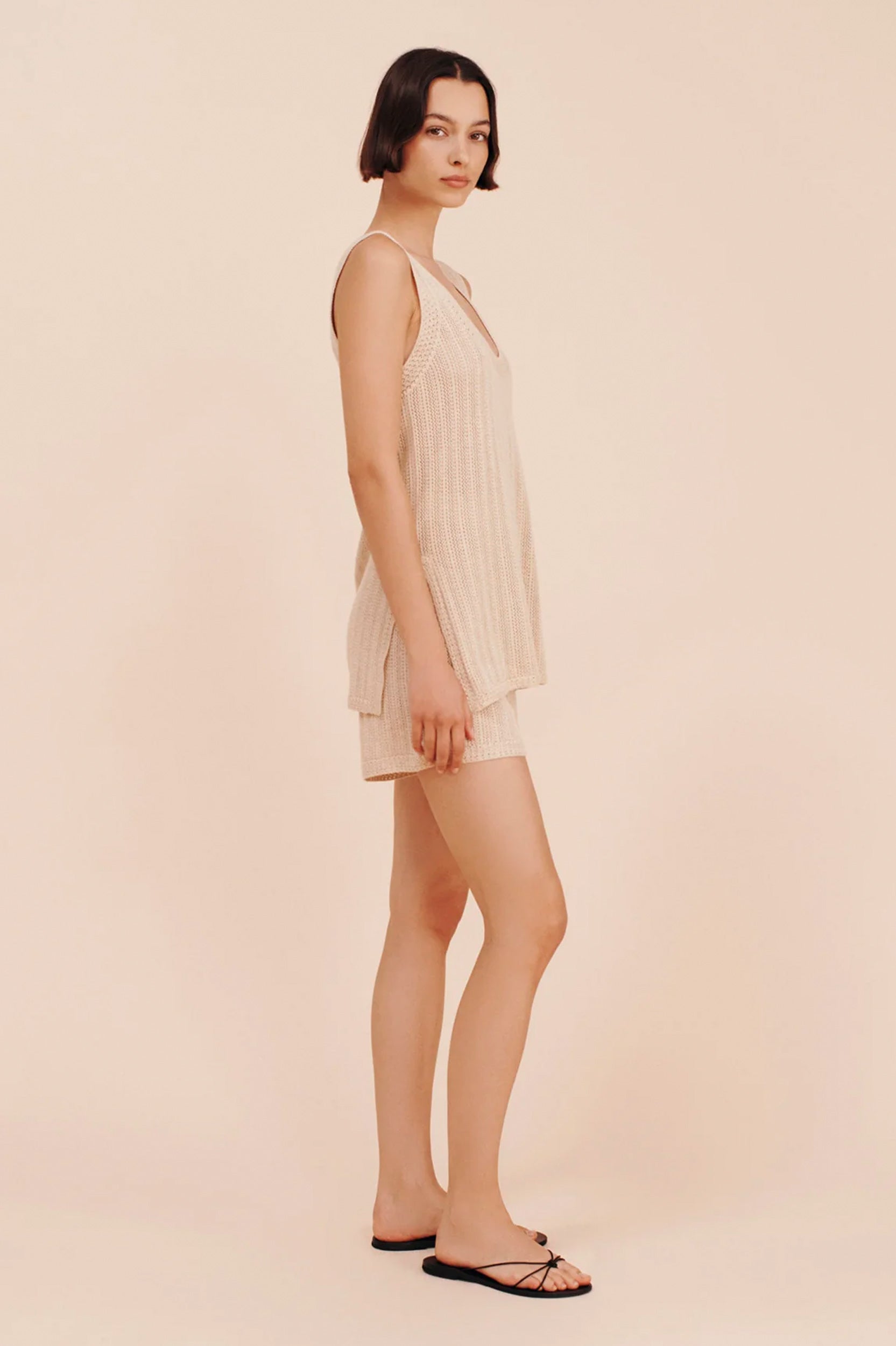 Dylan Knit Short in Beige