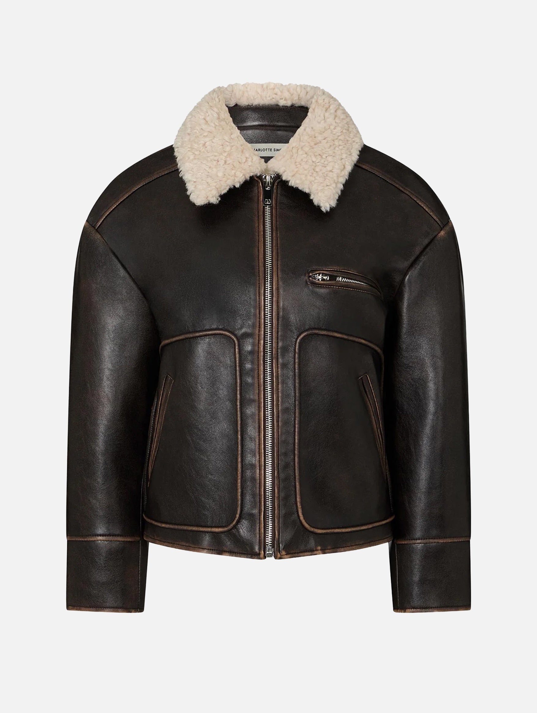 Dylan Jacket in Vintage Brown and Vanilla