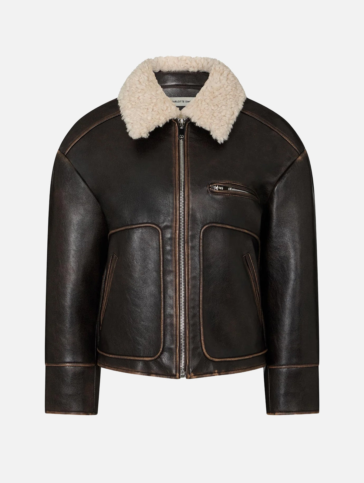 Dylan Jacket in Vintage Brown and Vanilla