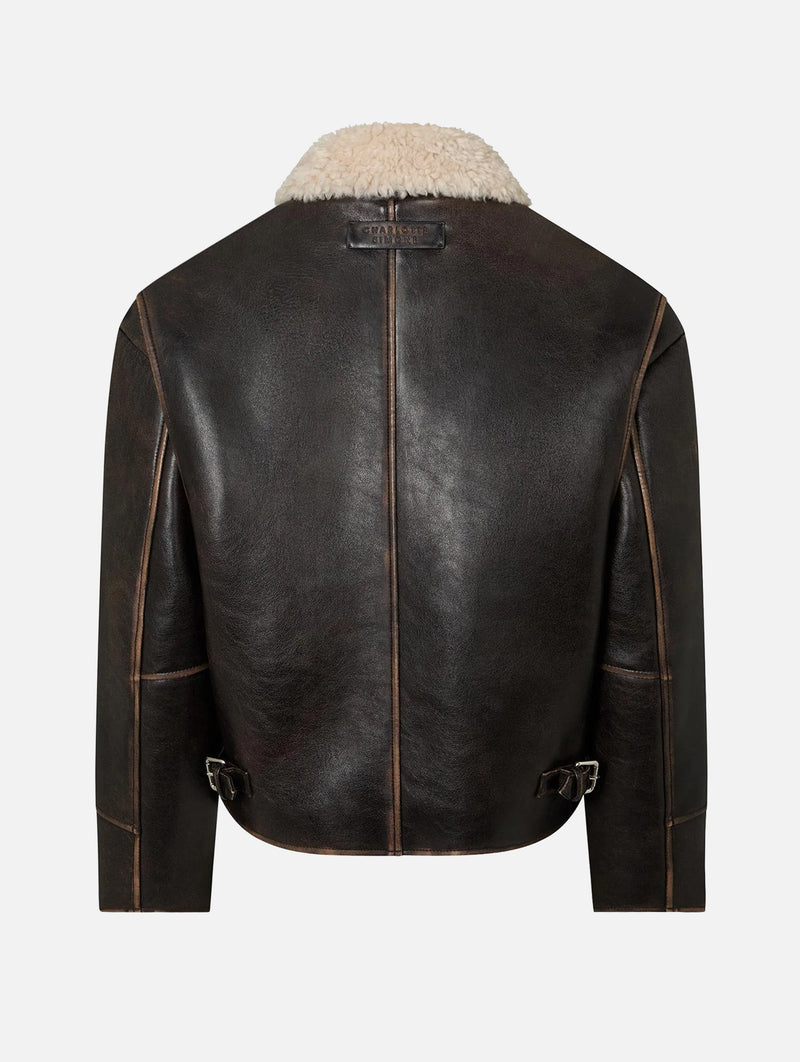 Dylan Jacket in Vintage Brown and Vanilla