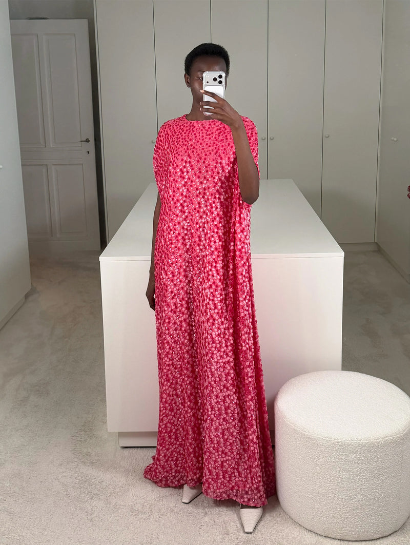 Eleonore Dress in Rapture Rose Fil Coupé
