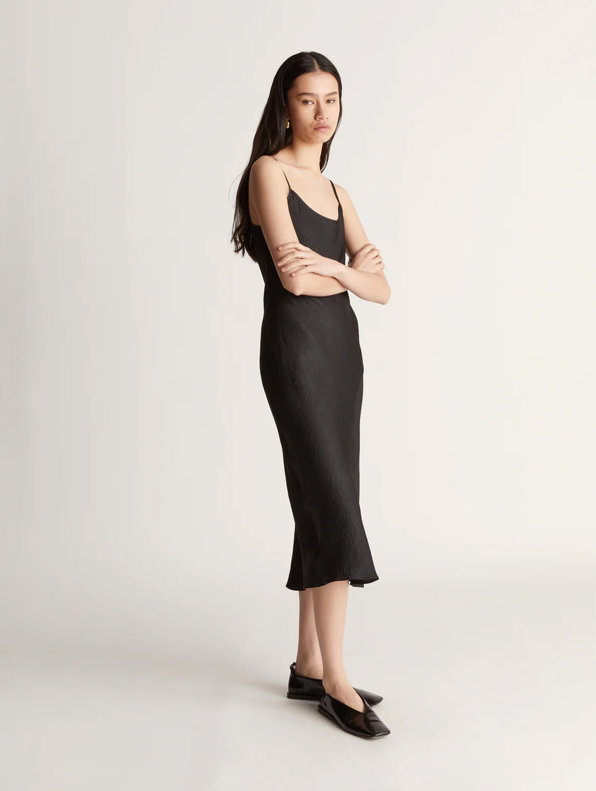 Eden Slip Dress in Black