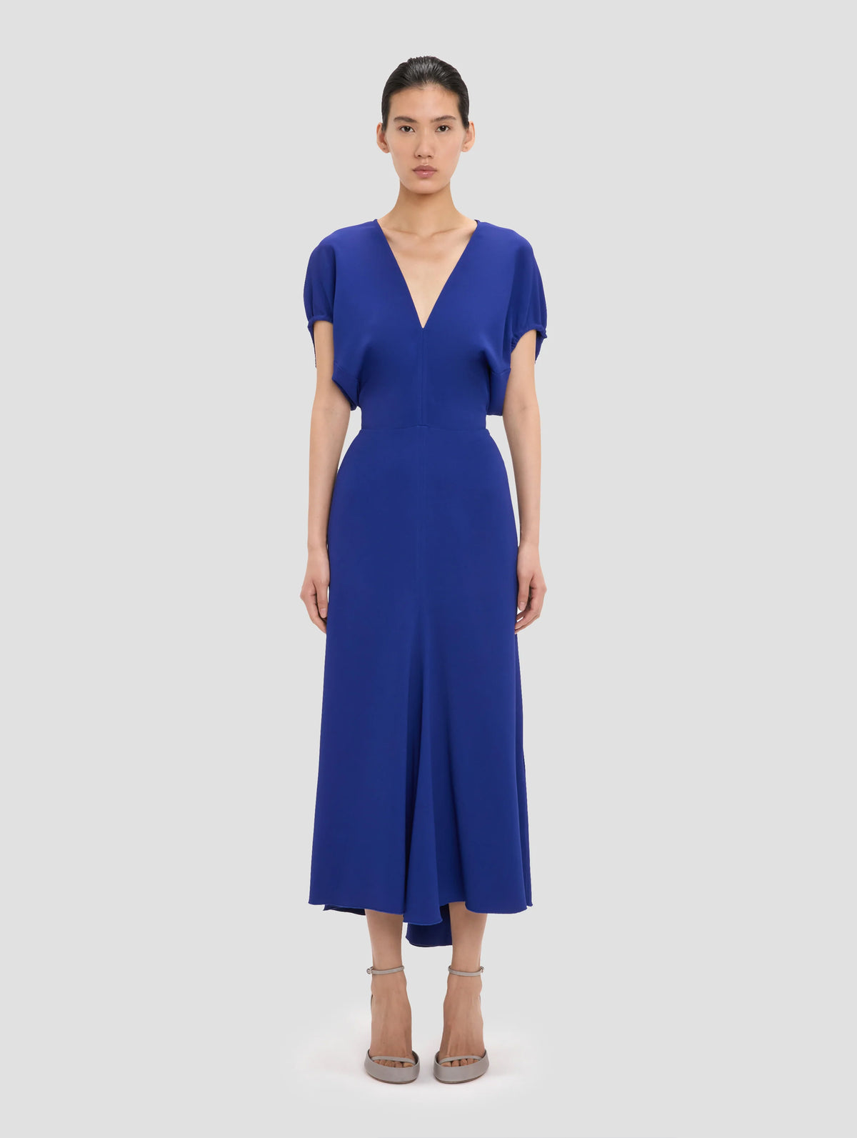 Edith Midi Dress in Bright Indigo