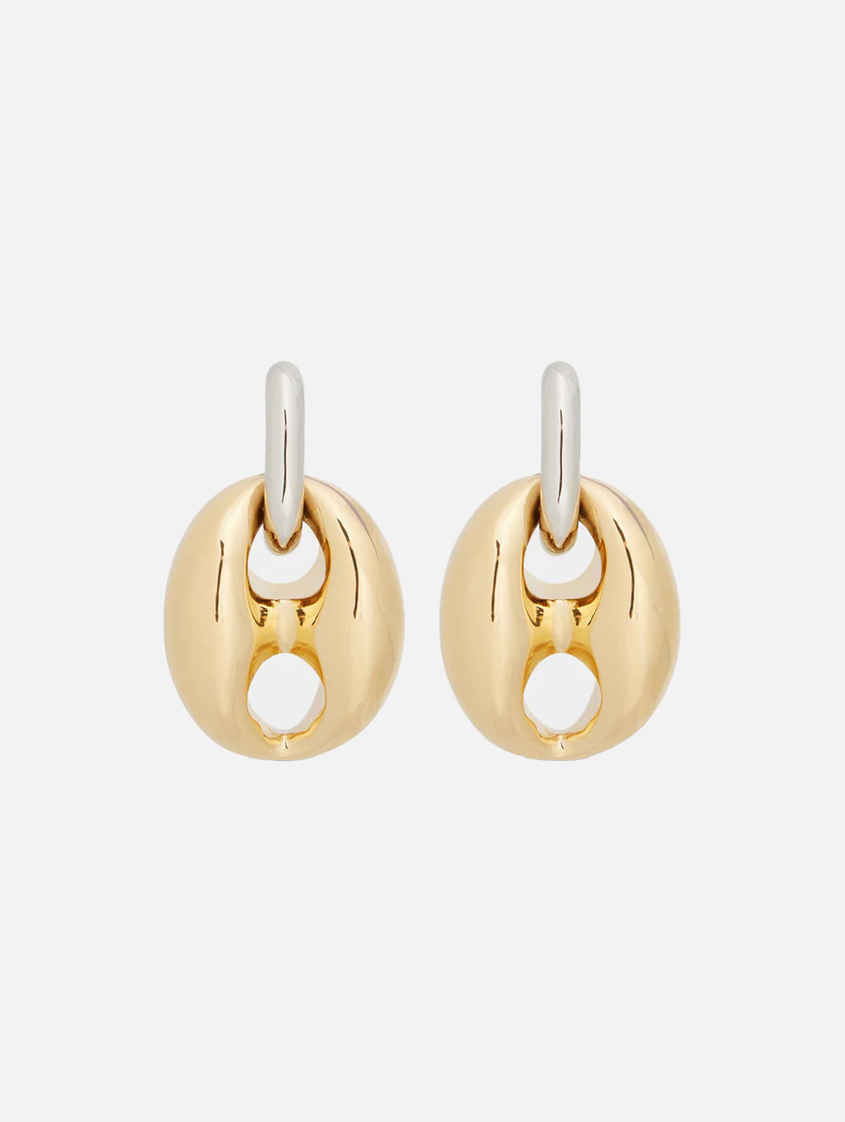 Xtra Eight Chunky Earrings in Silver and Gold