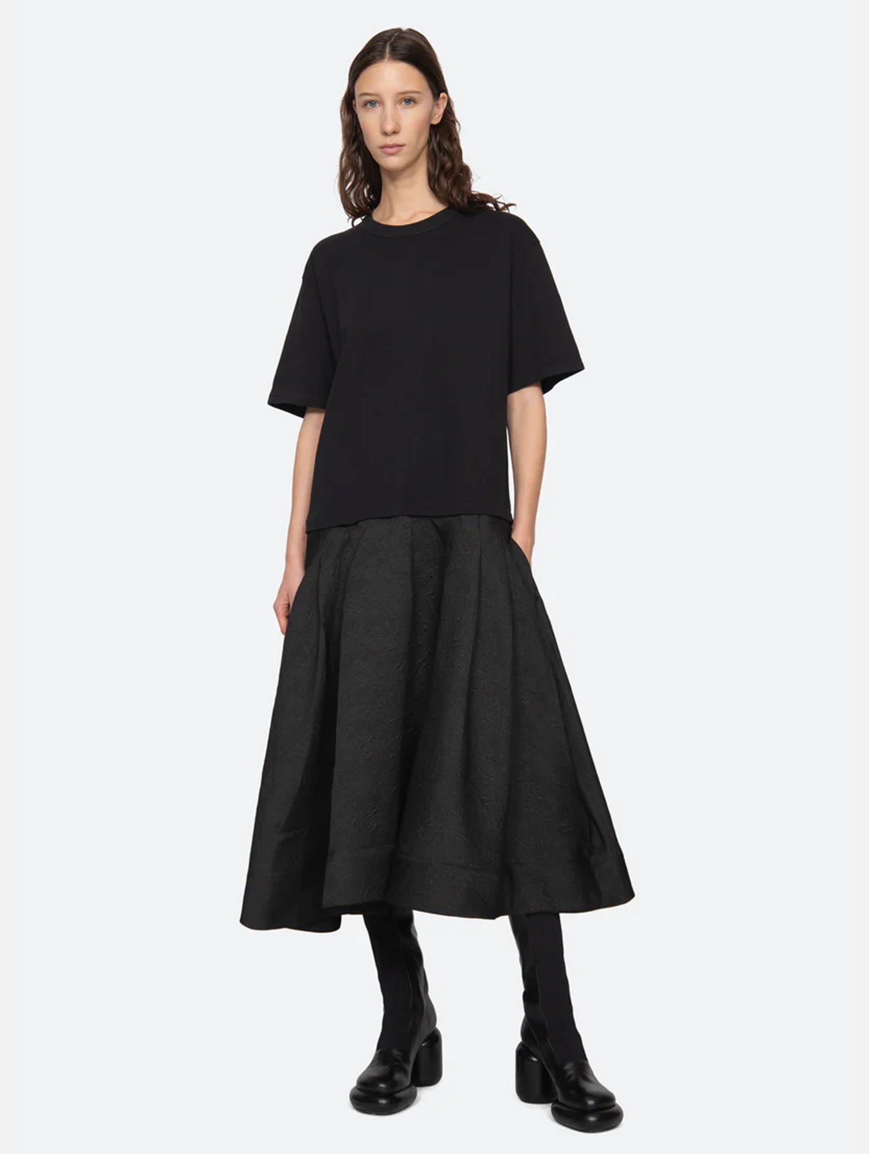 Elegi T-Shirt Dress in Black