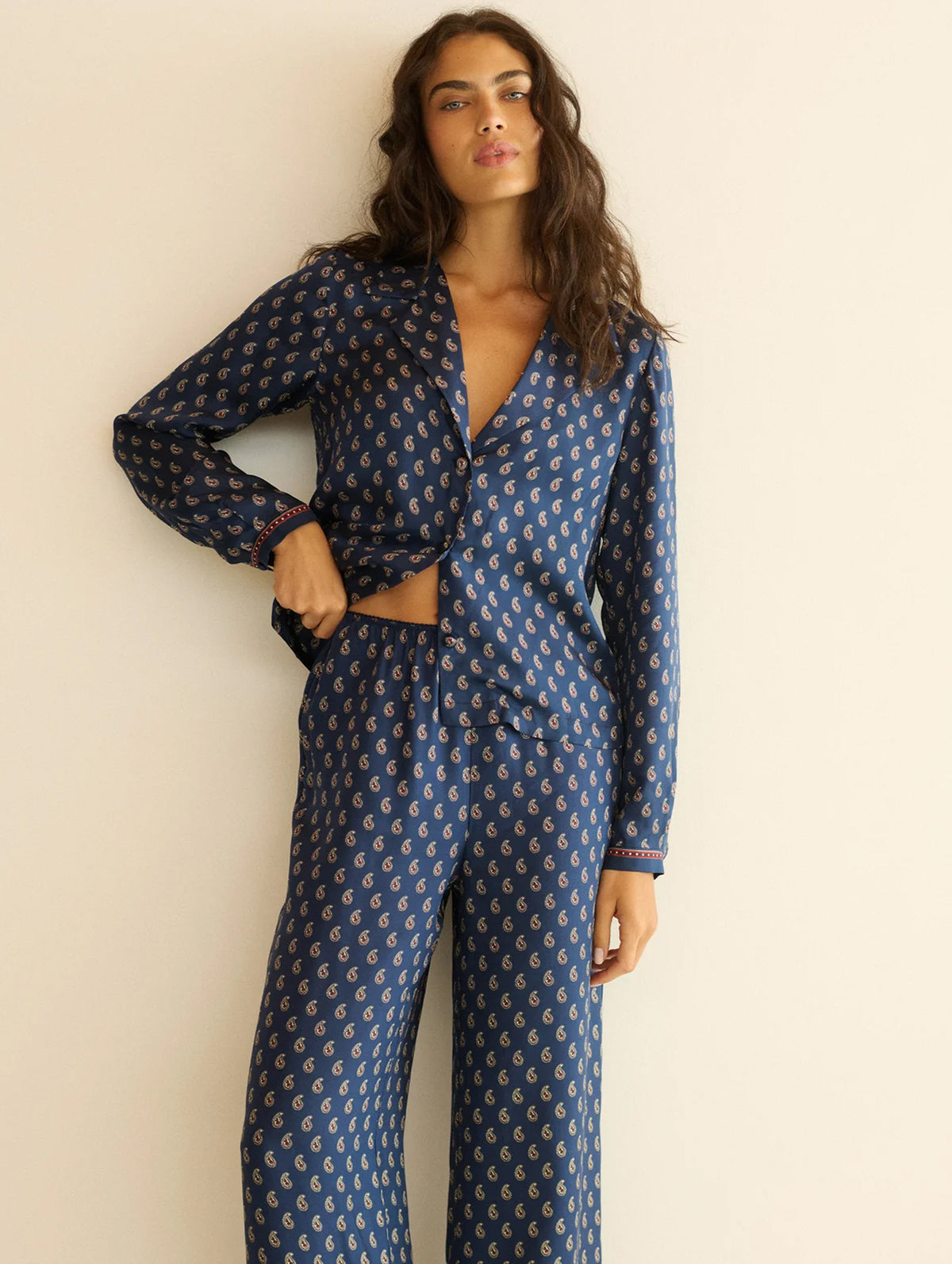 Elene Top in Bleu Taorina Paisley