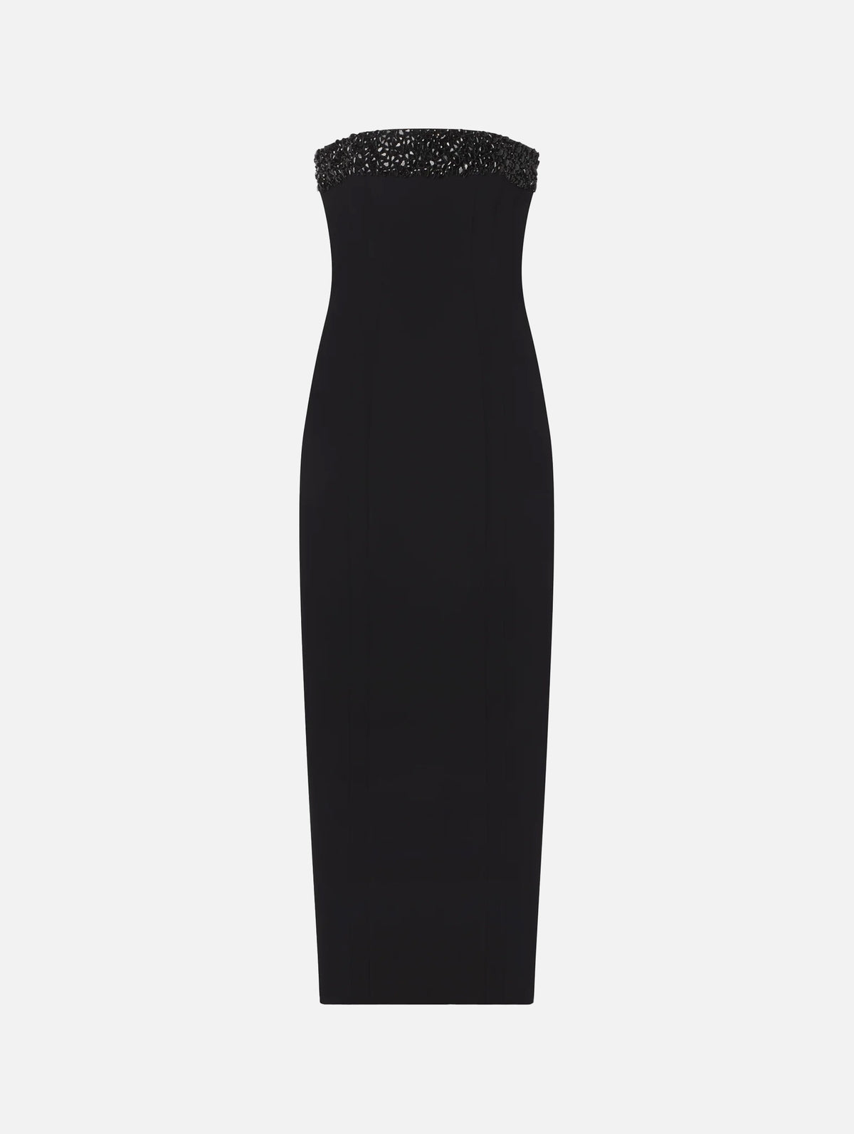 Elizabeth Strapless Embellished Gown in Black