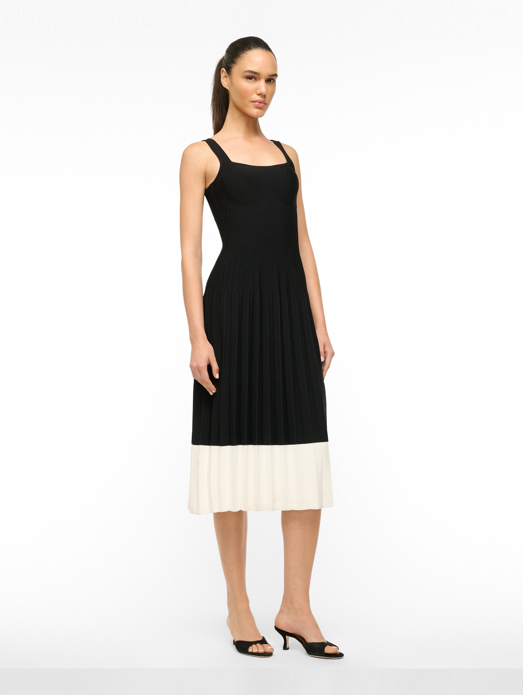 Ellison Dress in Black Ivory