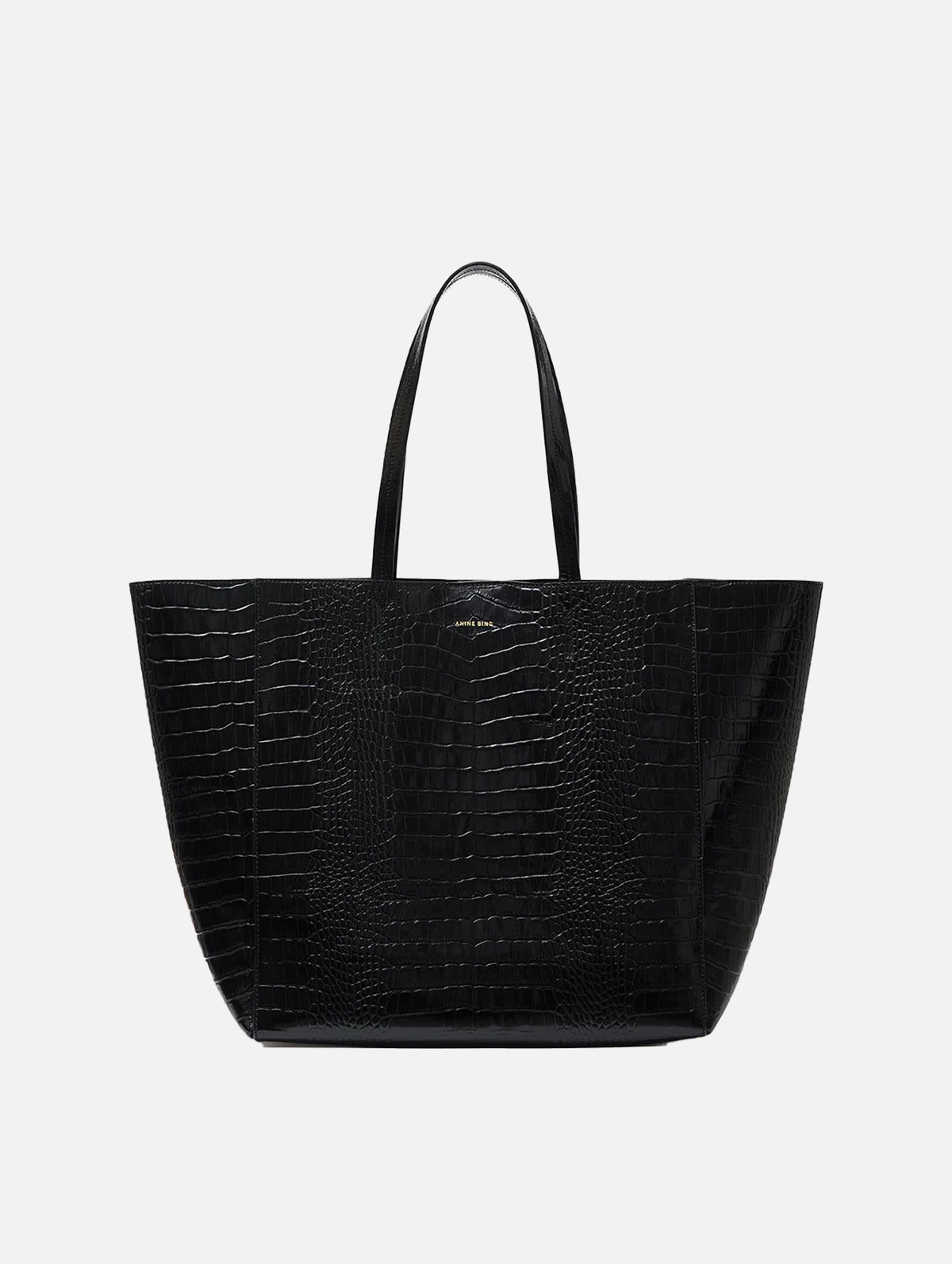 Elly Embossed Tote in Black