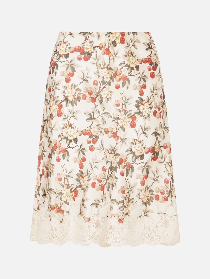 Elowette Skirt in Cerise Et Fleur