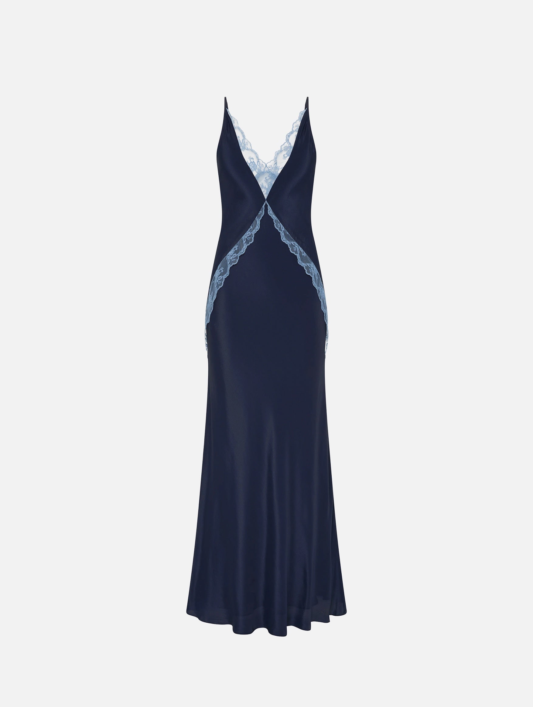 Elsie Lace Gown in Navy