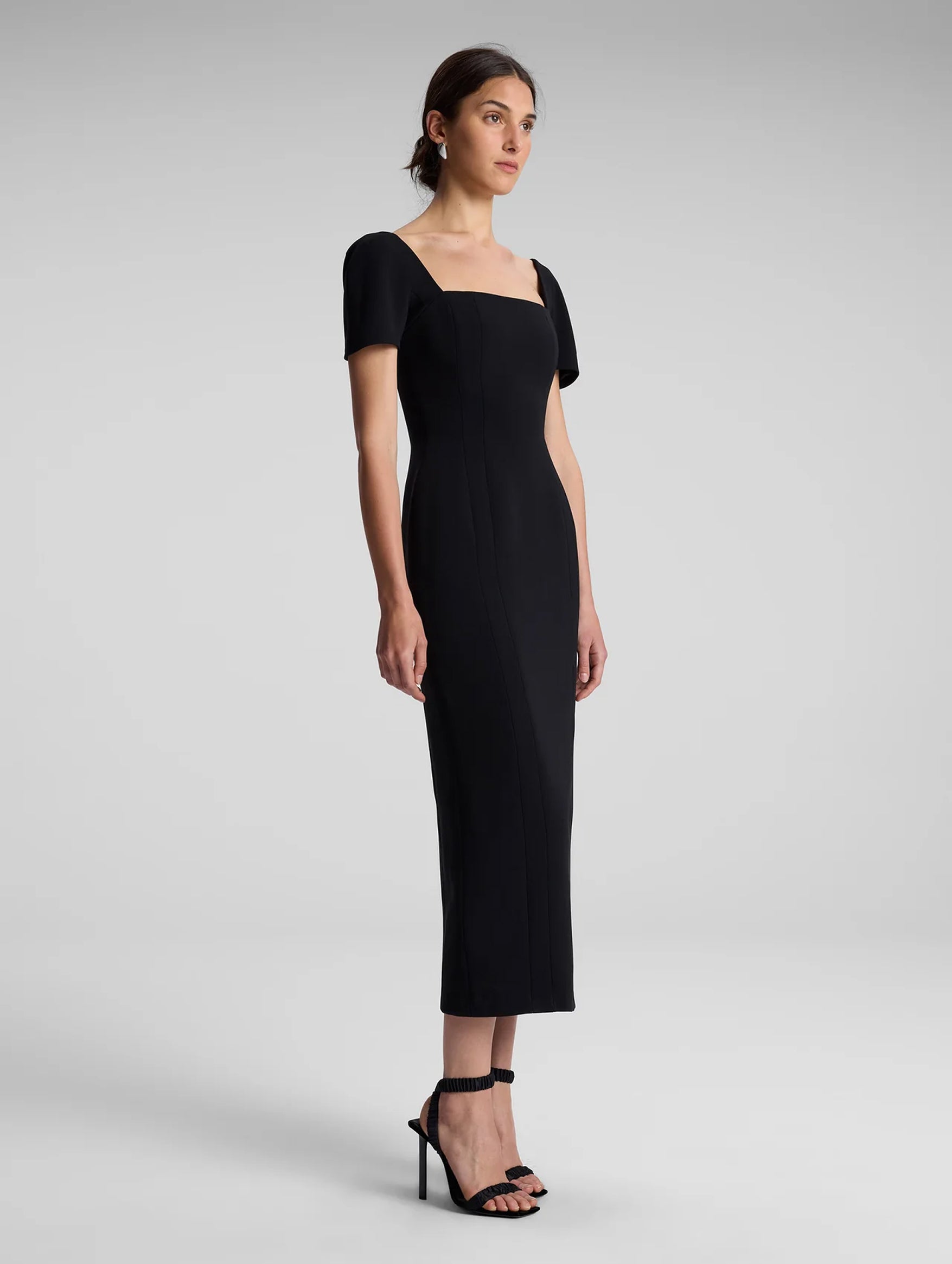 Elvie Midi Dress in Black