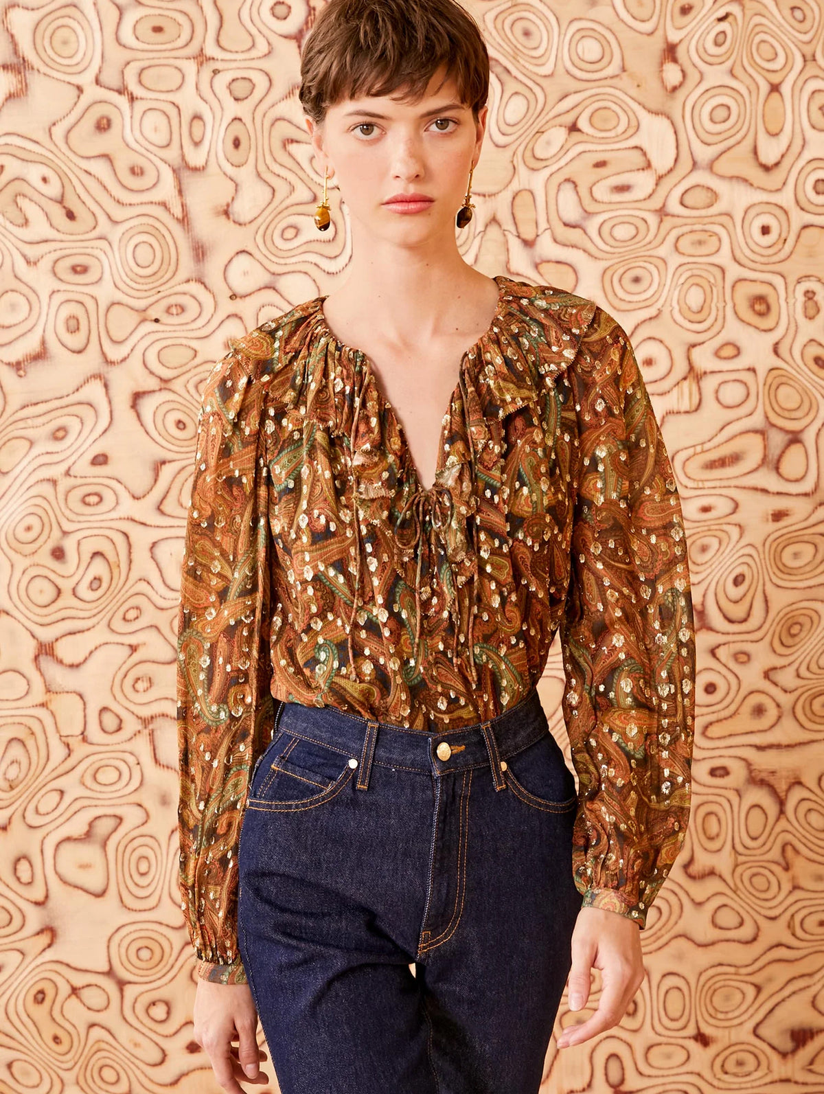 Emilie Blouse in Tigers Eye