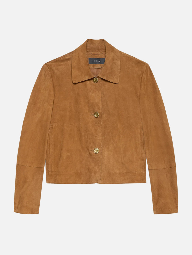 Emilla Suede Jacket in Whiskey