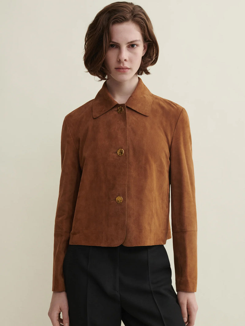 Emilla Suede Jacket in Whiskey