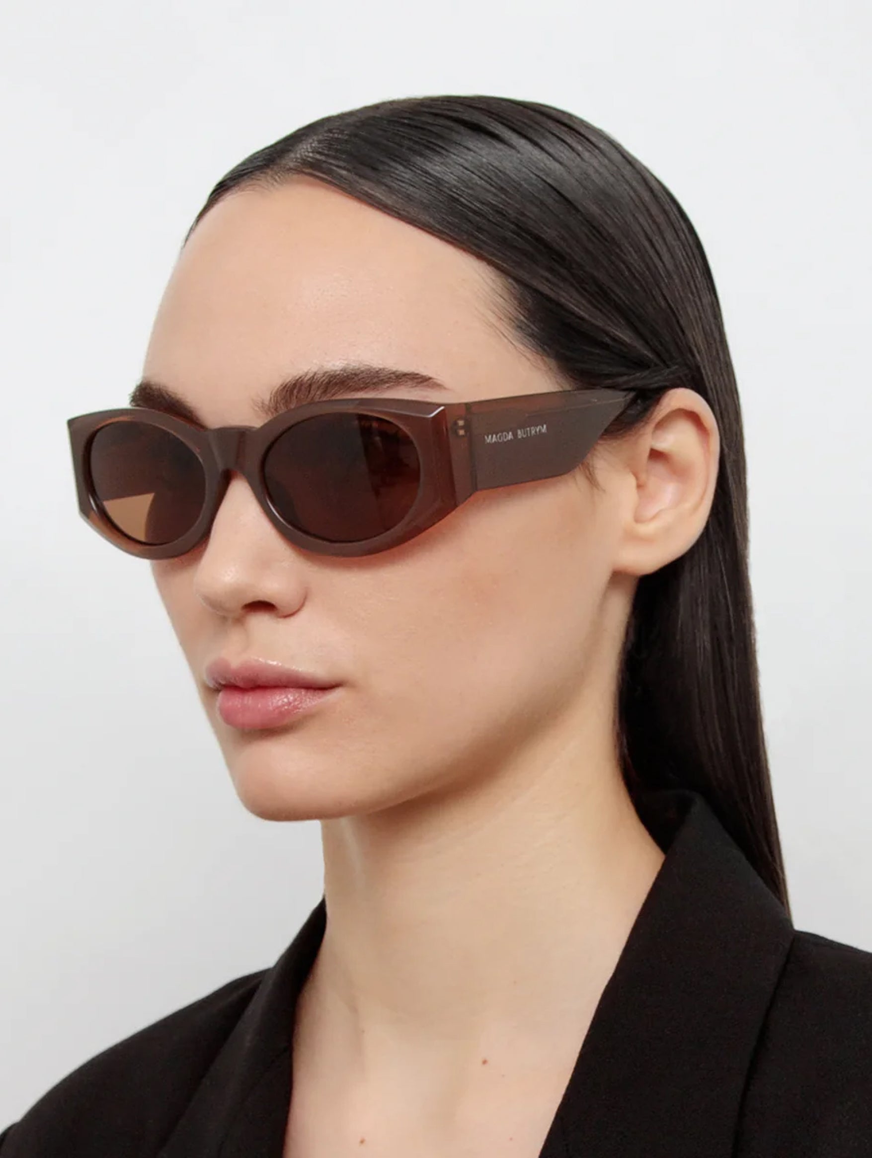 Oval Sunglasses in Brown