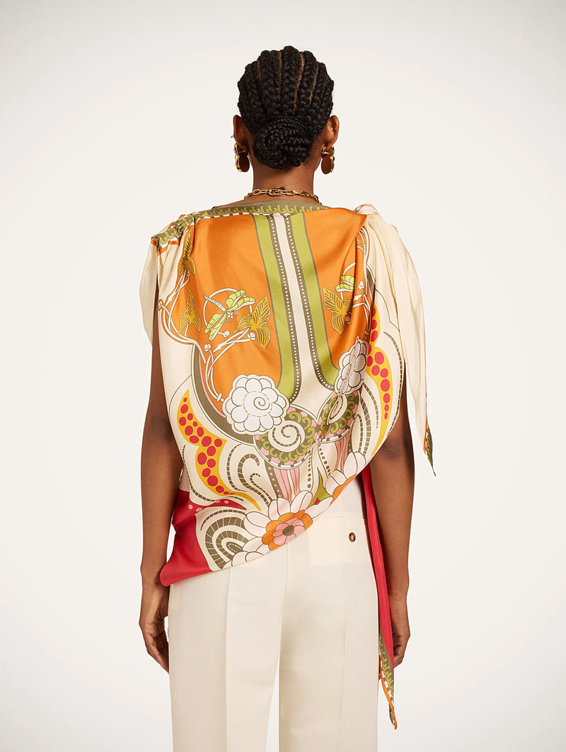 Full-On Foulard in Ambrosia Placée Orange