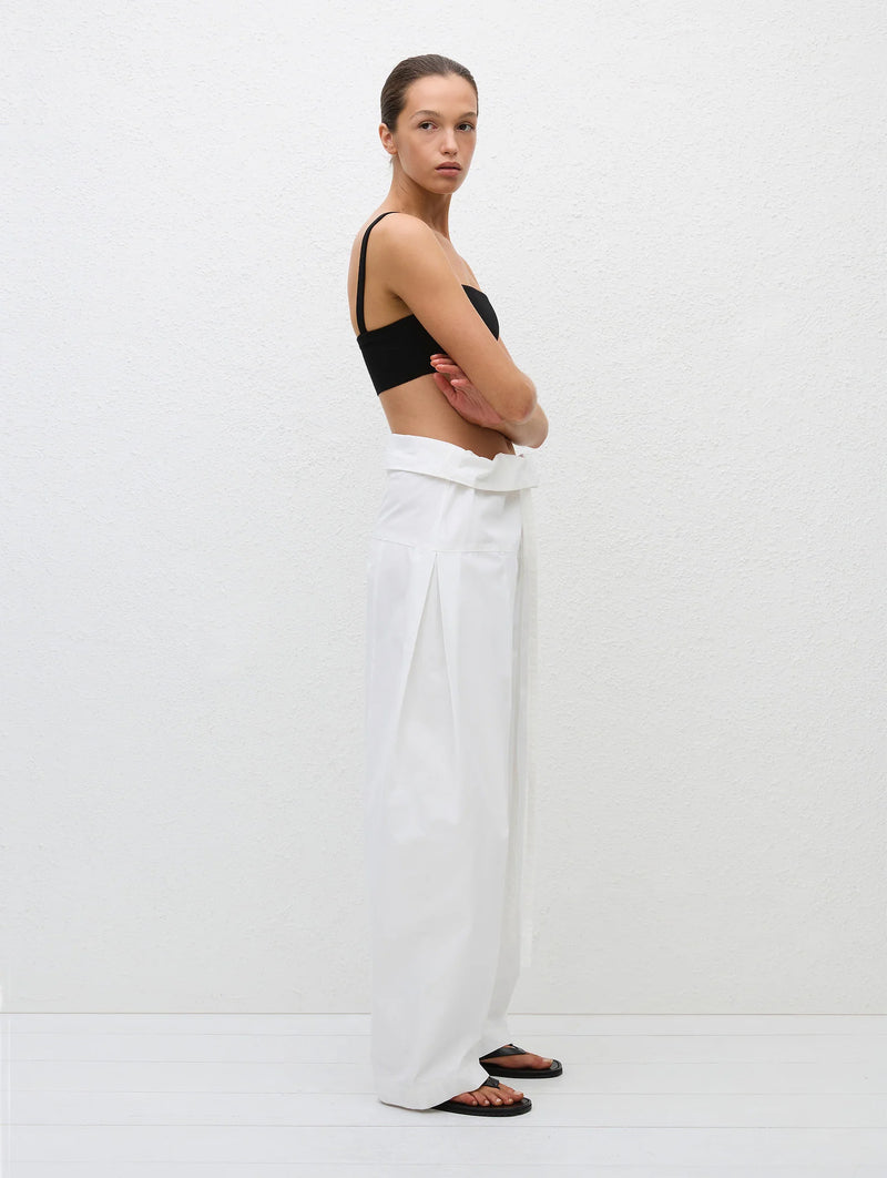 Fisherman Drawcord Pant in Chalk