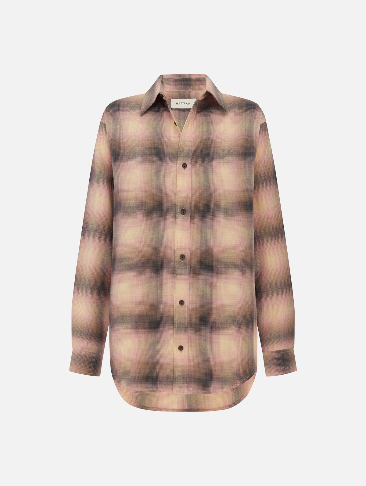 Flannel Shirt in Coral Check
