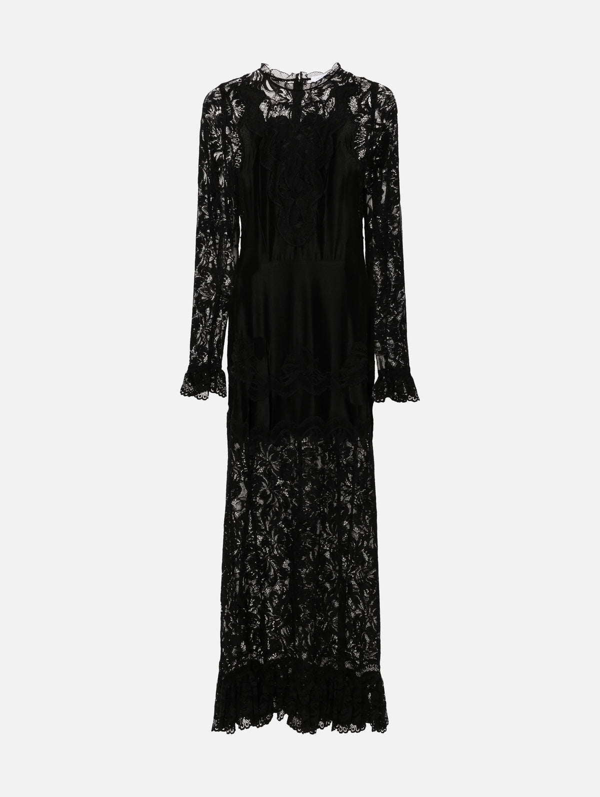 Long Sleeve Lace Dress in Black