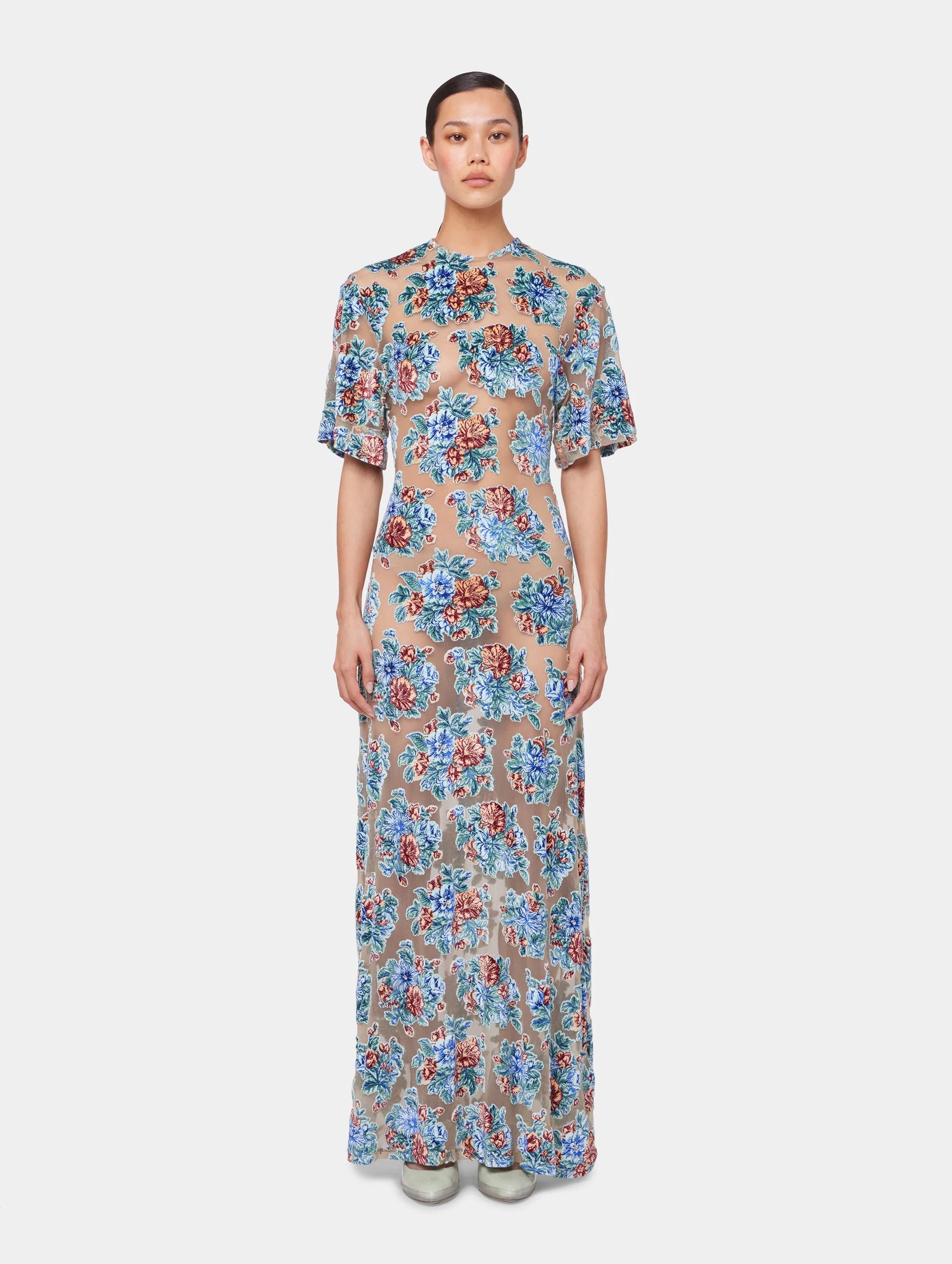 Maxi Dress in Floral Jacquard