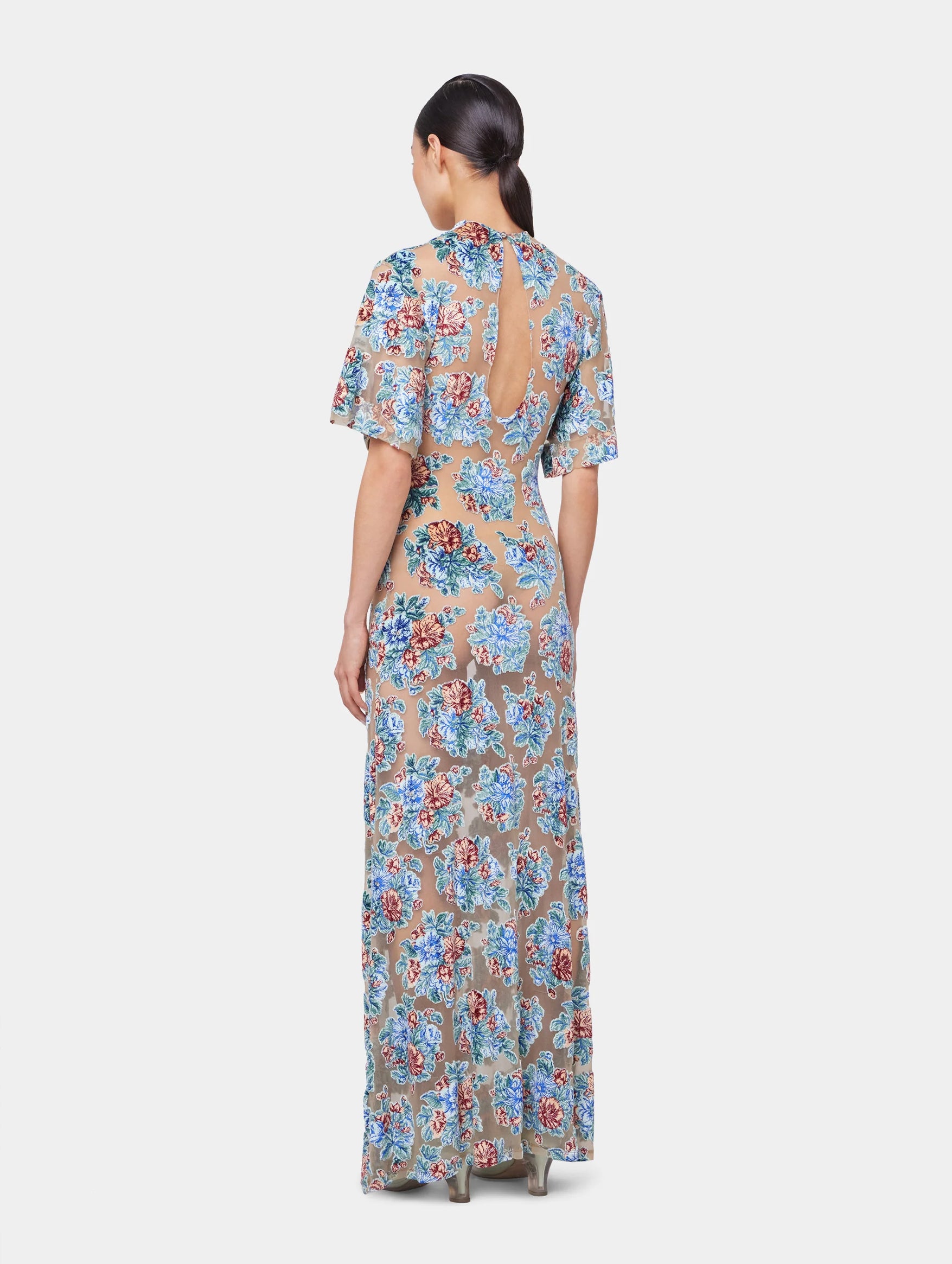 Maxi Dress in Floral Jacquard