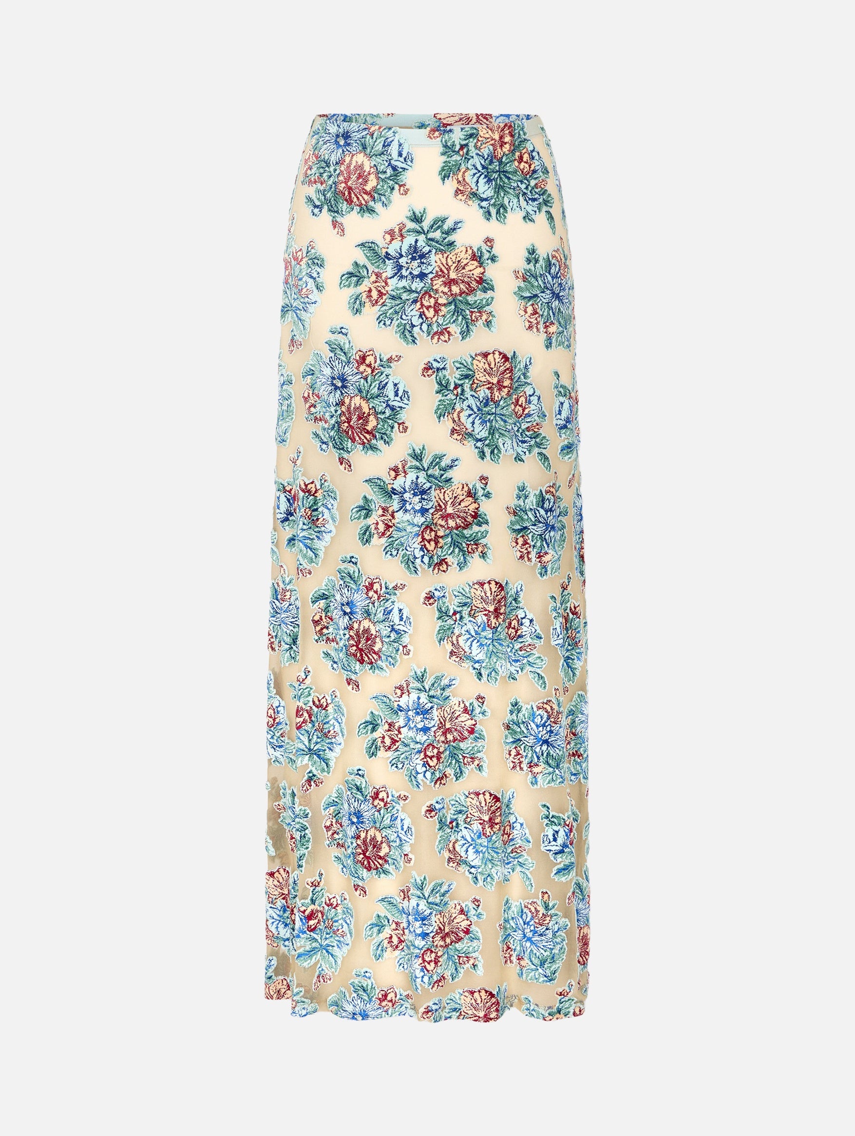 Long Skirt in Floral Jacquard