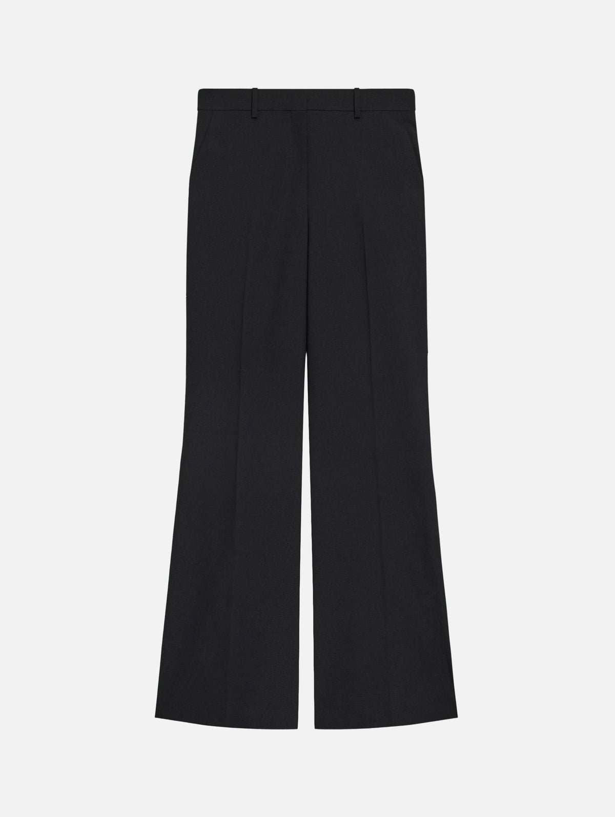 Fluid Flare Pant in Good Wool Black