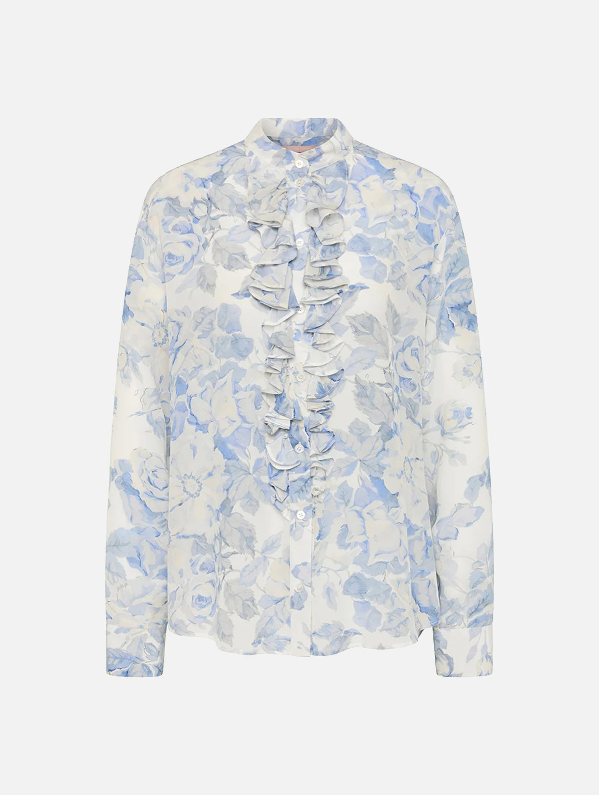 For the Frill Of It Shirt in Vintage Blue Floral