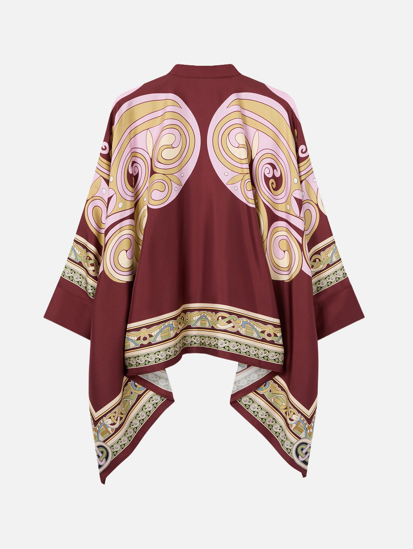 Foulard Shirt in Kells Swirl Placée Burgundy