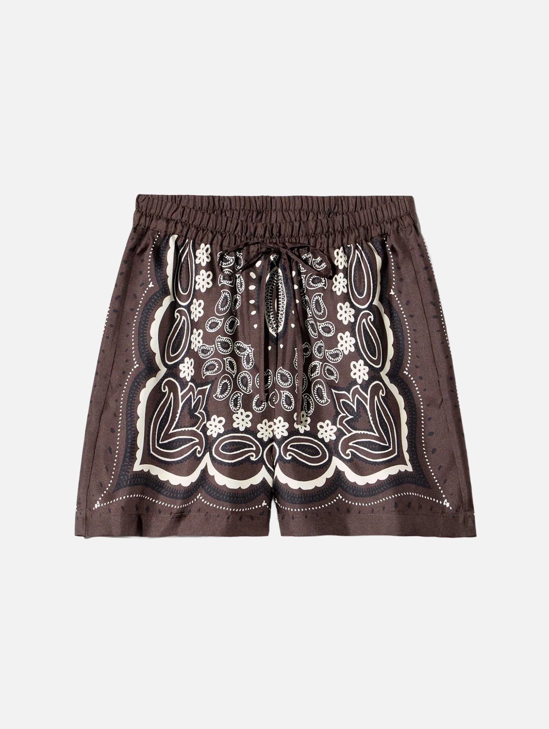 Frances Short in Brown Ivory Bandana Print