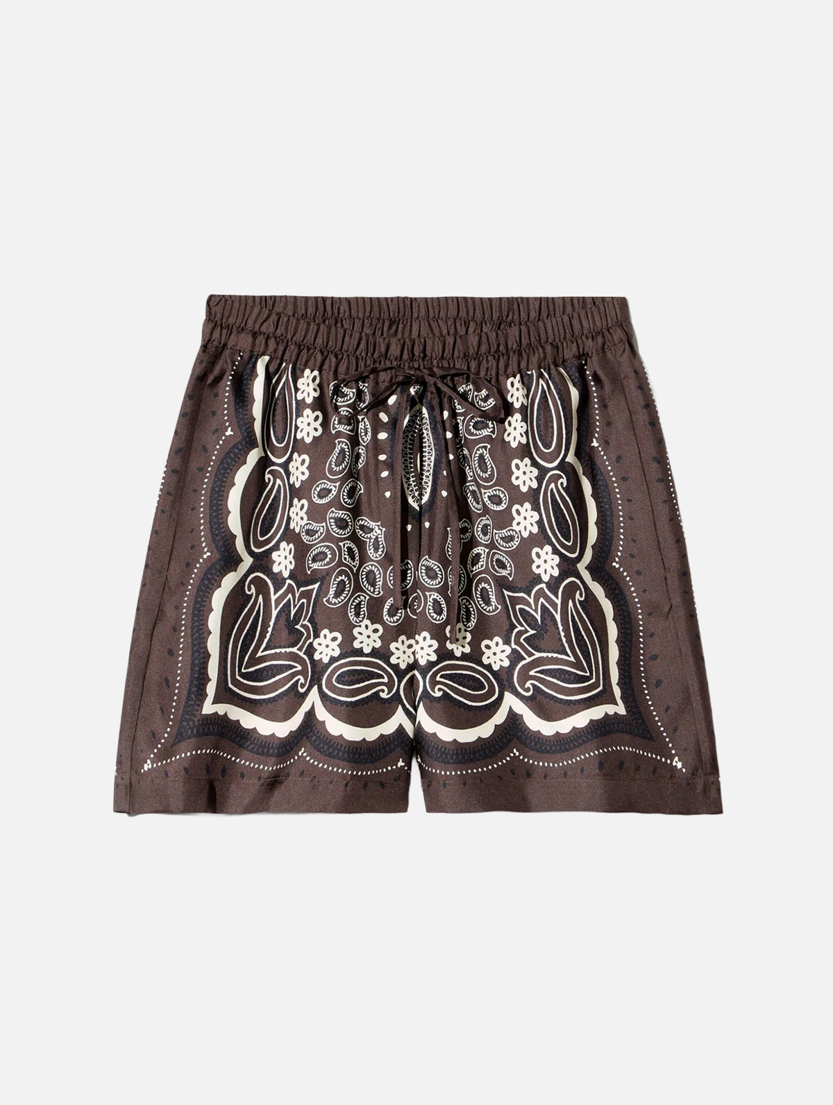 Frances Short in Brown Ivory Bandana Print