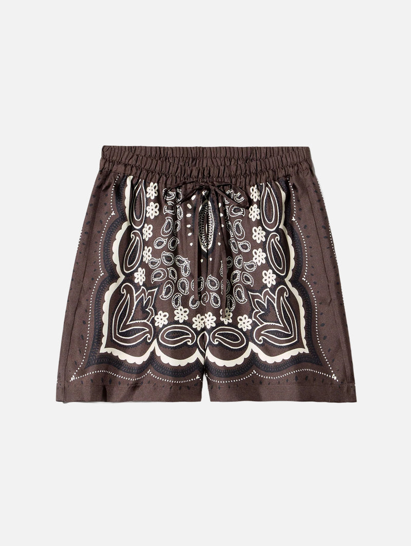 Frances Short in Brown Ivory Bandana Print