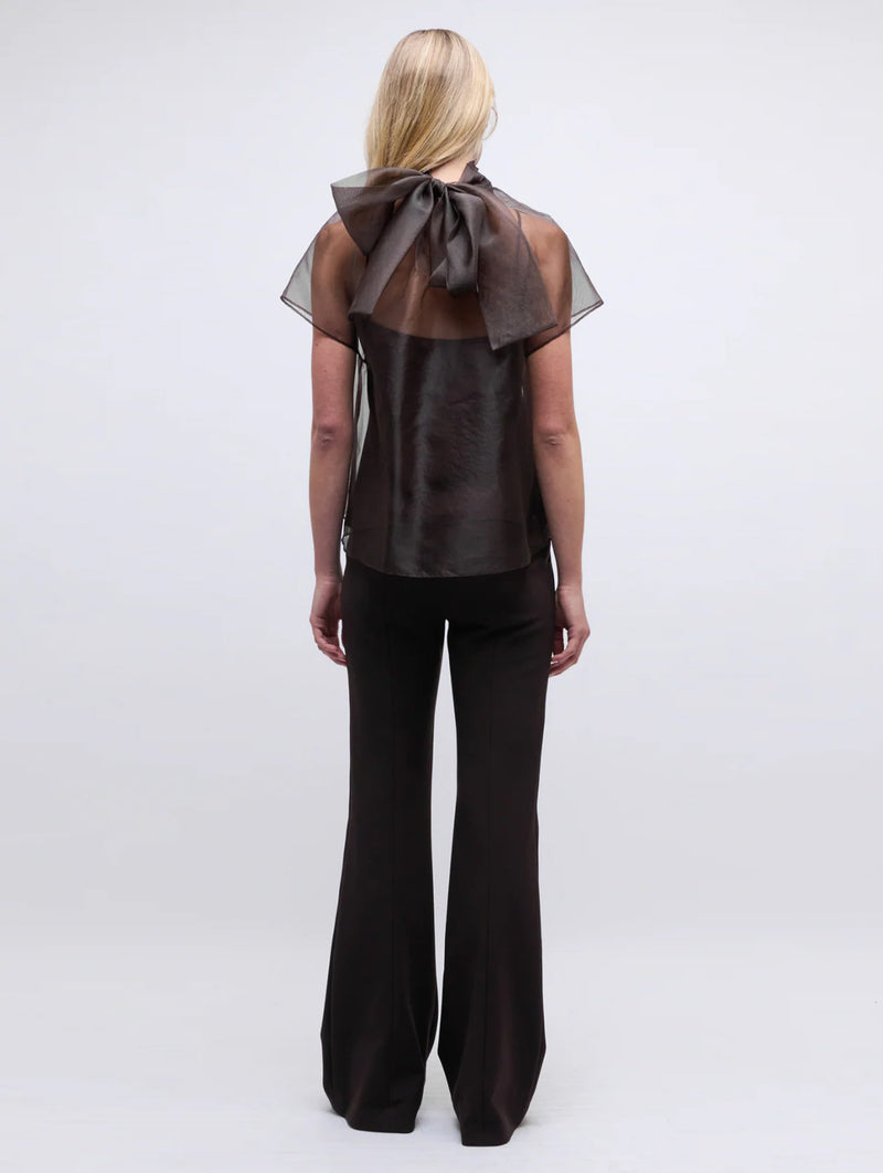 Feyre Short Sleeve Top in Chocolate